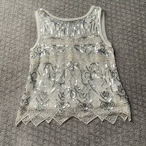 Sequin Endless Rose Tank NWOT